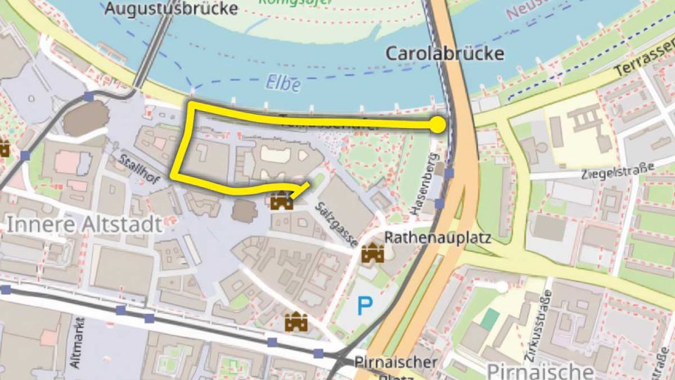 Strecke Dixie-Parade (Start/Ende)